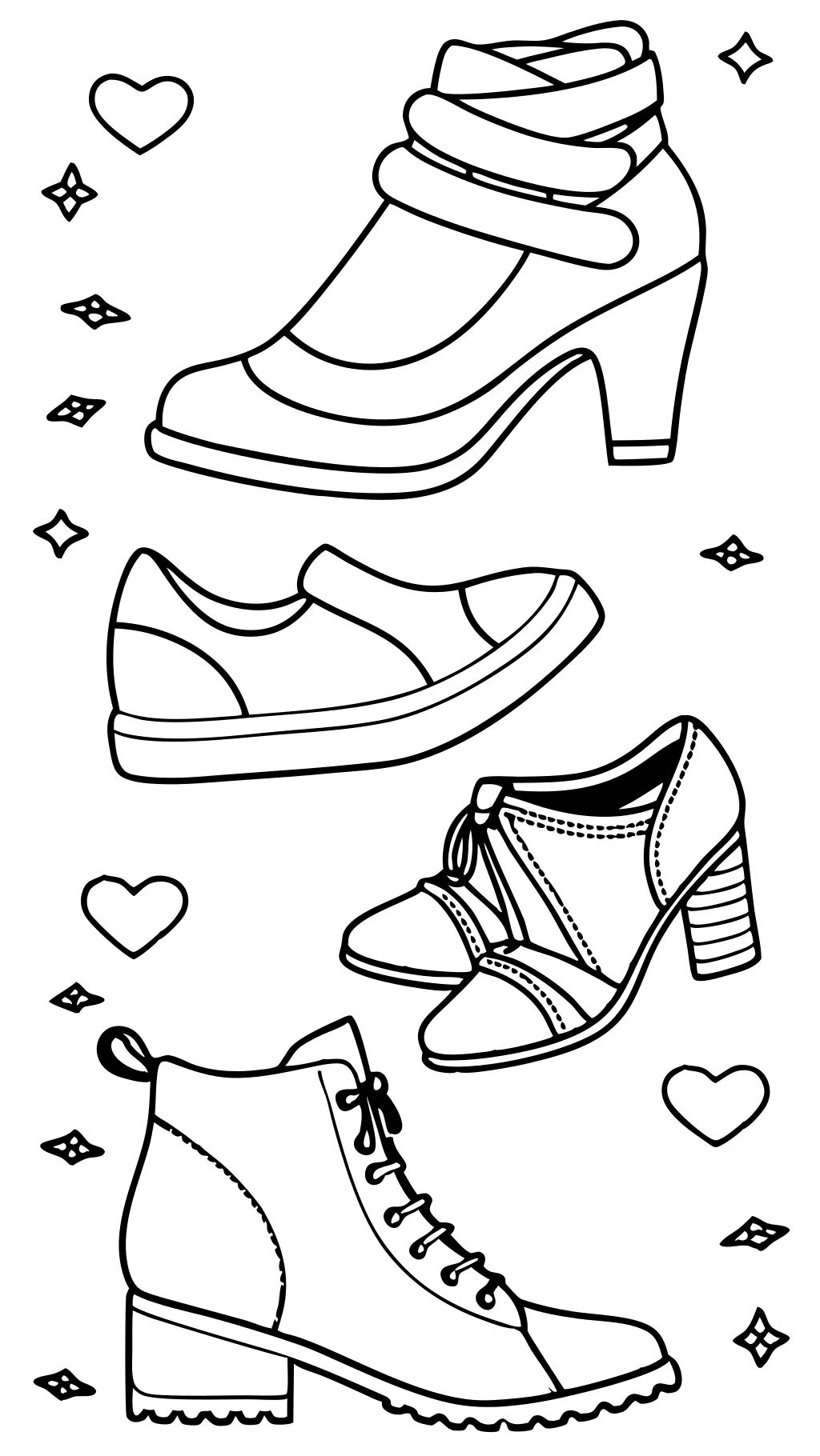 coloring pages shoes printable